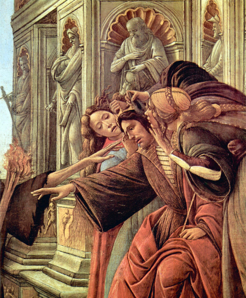 Sandro Botticelli, La Calunnia, particolare