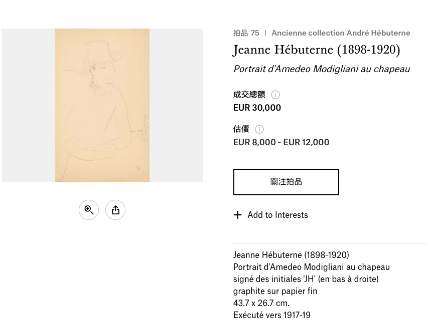 Amedeo Modigliani ritratto da Jeanne Hébuterne
